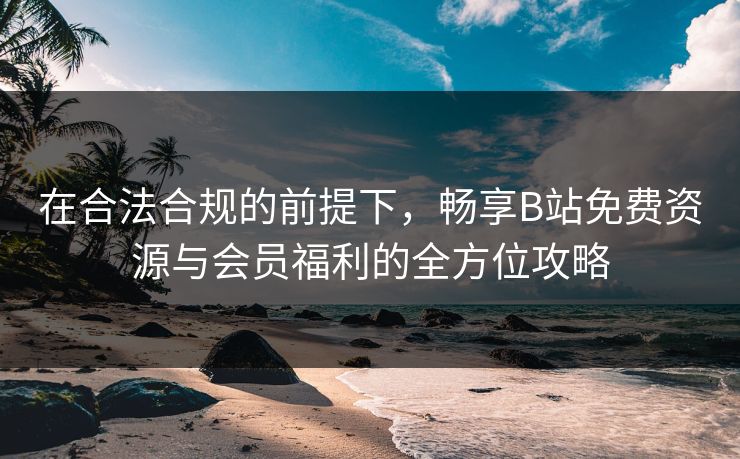 在合法合规的前提下,畅享B站免费资源与会员福利的全方位攻略